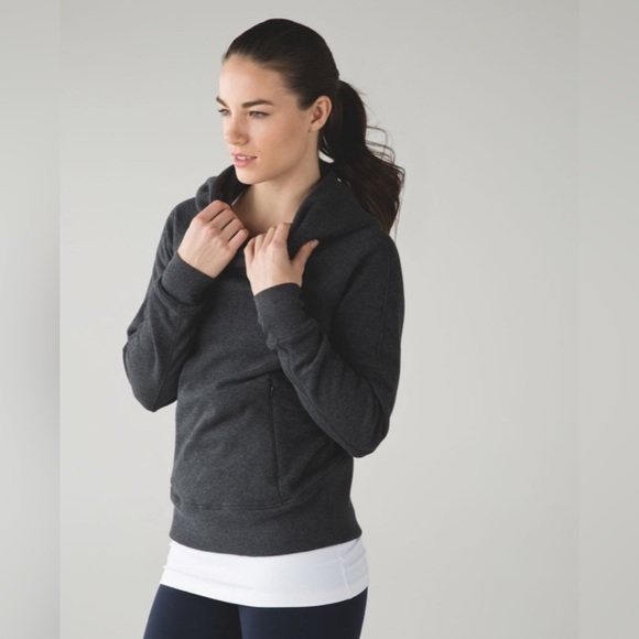 Lululemon Under Wraps Pullover - size 8 Heather Grey. - Picture 14 of 15